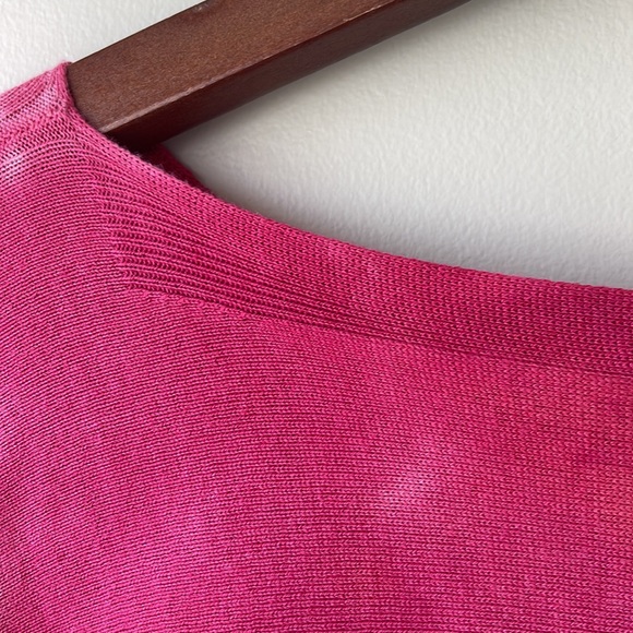 JOHNNY WAS Boho Hot Pink Hand Painted Poncho One Size - Picture 9 of 12